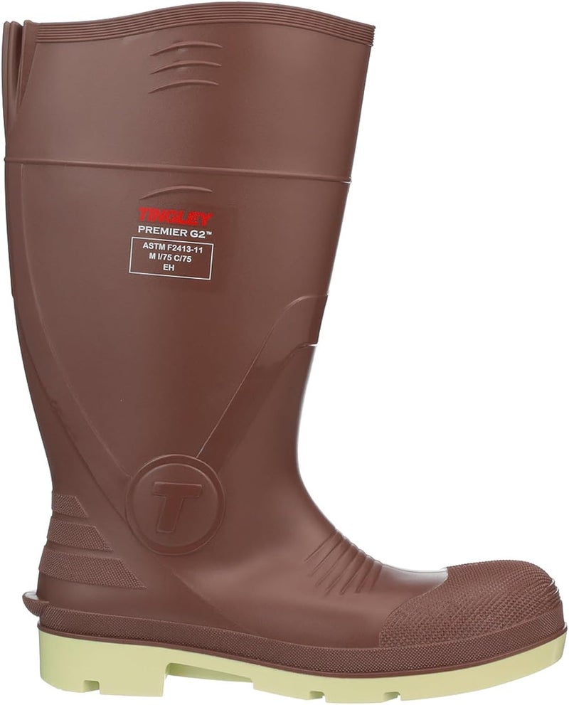 TINGLEY 93255 Premier G2 Composite Safety Toe Knee Boot, Brick Red Upper - Cream Sole - Image 1