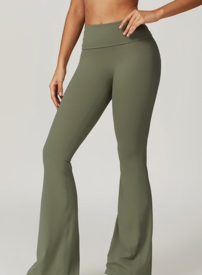 KAWN.YOGA Womens High Waist Contour Seamless Workout sport Flared Leggings Yoga Pants Tummy Control Running Pants  - Image 3