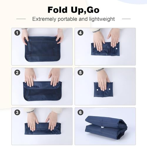 TS WITH TECHSUN Travel Organizer 7 in 1 Travel Laundry Cosmetics Luggage Packing Organizers Set Makeup Bags Organizer Packing Cubes with Shoe Bag for Travel, Nylon (Dark Blue) - Image 5