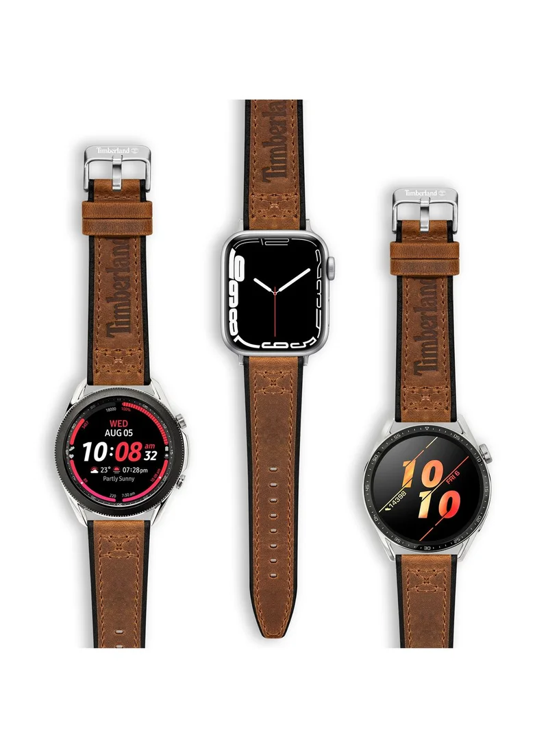 Timberland Timberland Valdivian Brown Leather Universal Watch Strap 20Mm