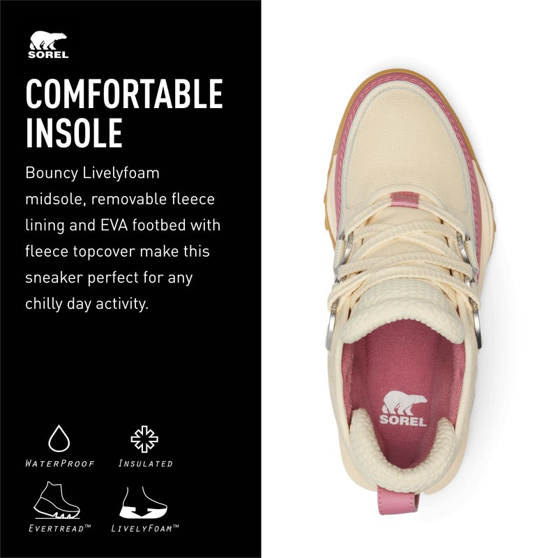 SOREL Women's ONA RMX Chukka Plus Waterproof Boot - Honey White, Mauve Haze - 8 - Image 5