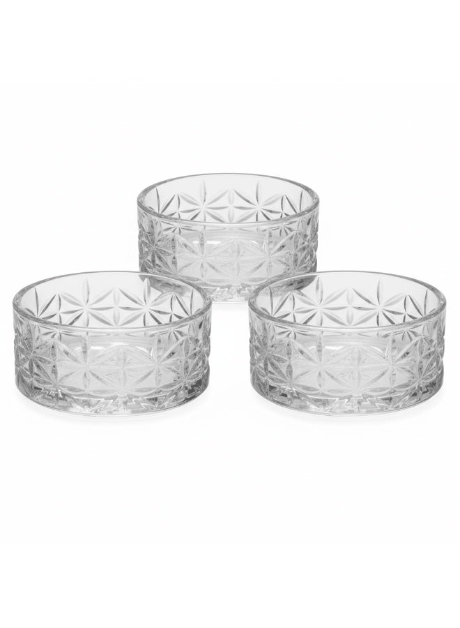 Germax Elegant Small 100ml Glass Dessert Bowls for Ice Cream, Custard & Sweets – Premium Set of 3 - Image 1