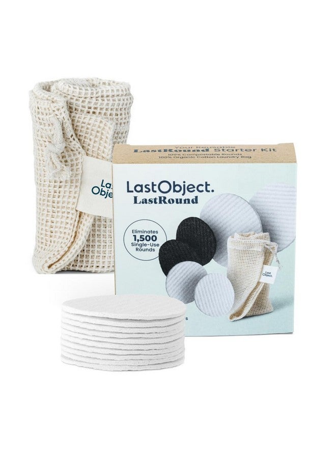 LastObject Lastround Kit - Reusable Cotton Rounds Perfect For Beauty Routines - 2 Lastround Large, 10 Lastround Original, 2 Lastround Pro, Small Laundry Bag  - Image 1
