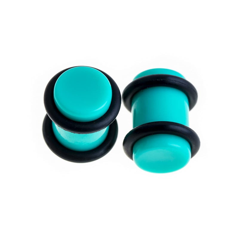 Memsion Ear Stretching Kit 50 Pieces Earrings 14Gauges-00Gauges Earrings Acrylic Tapers Plugs Silicone Tunnels Ear Gauges Expander Set Body Piercing kit Piercing Jewelry Green Color - Image 5