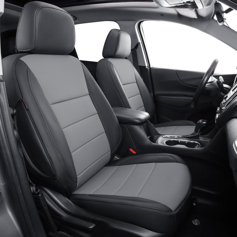 coverdream Equinox Waterproof Leather Seat Covers Custom Fit for 20182024 Chevrolet Equinox Premier LS LT L RSFull CoverageAirbag Compatible Car Seat Protector Full SetBlackGray