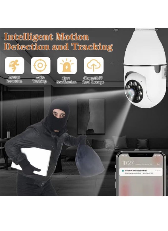 Generic - Light Bulb Security Cameras, Outdoor Wireless Wifi Security Cameras,360 Degree Light Socket Screw In Security Cameras For Home Security, Light Bulb Cameras Night Vision - Image 1
