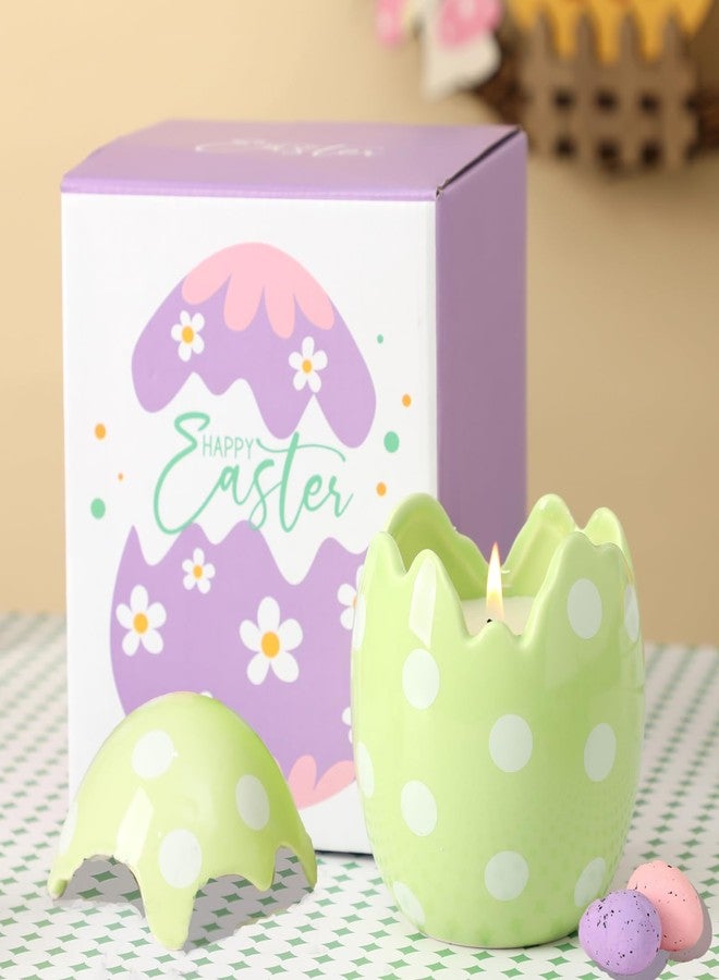 KORMMCO Easter Egg Candle, Vanilla Scented, Green, 8.5oz - Image 1