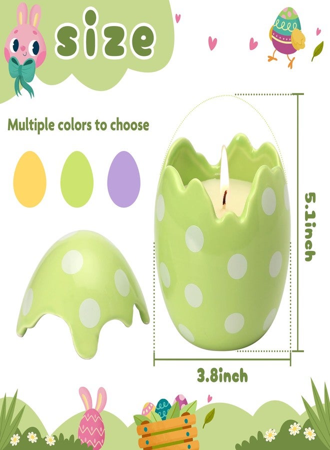 KORMMCO Easter Egg Candle, Vanilla Scented, Green, 8.5oz - Image 3