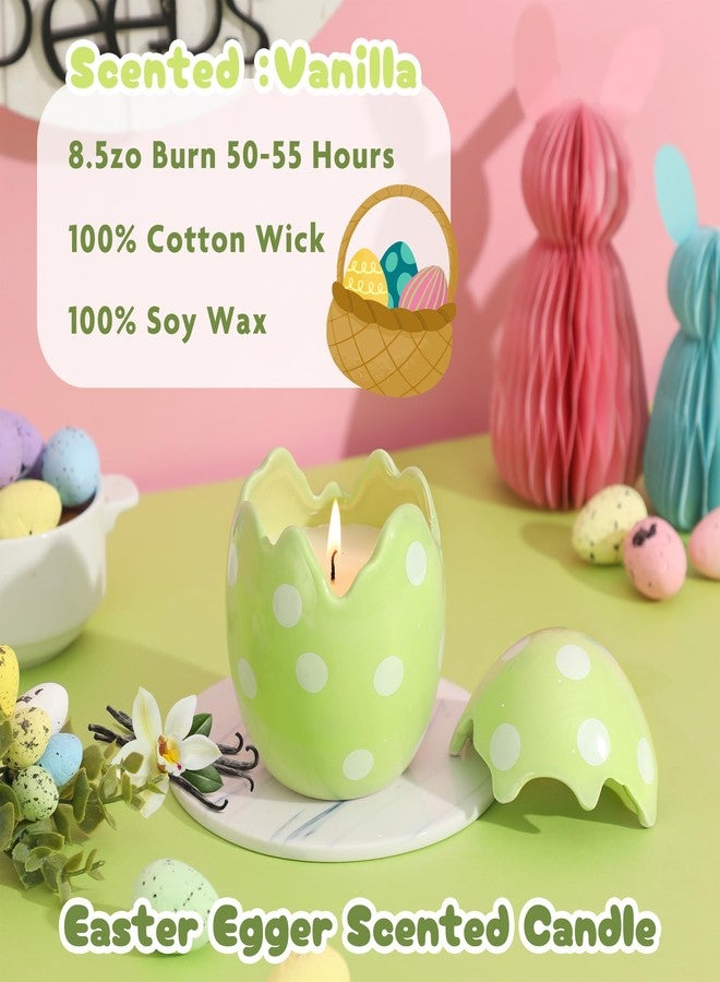 KORMMCO Easter Egg Candle, Vanilla Scented, Green, 8.5oz - Image 4