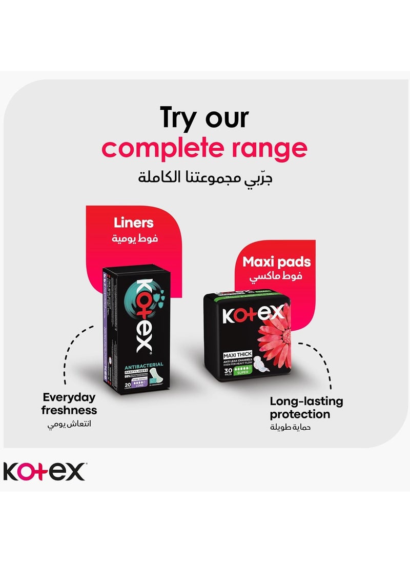 Kotex Ultra Thin Pads, Super Size Sanitary Pads with Wings
