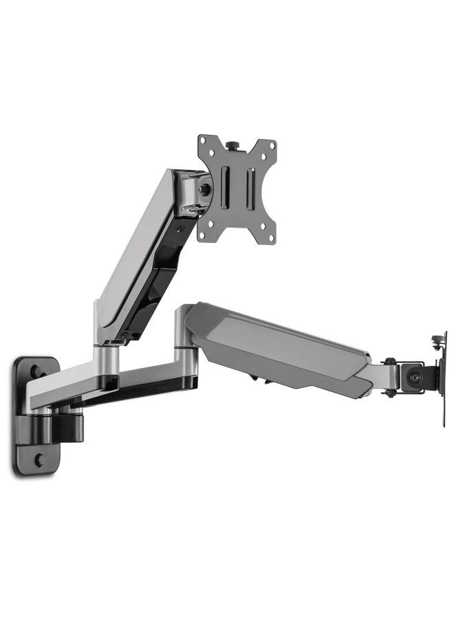 AVLT Dual 13"-32" Monitor Wall Mount fits Two Flat/Curved Computer Monitor Full Motion Height Swivel Tilt Rotation Adjustable Monitor Arm - VESA/Cable Management - Image 1