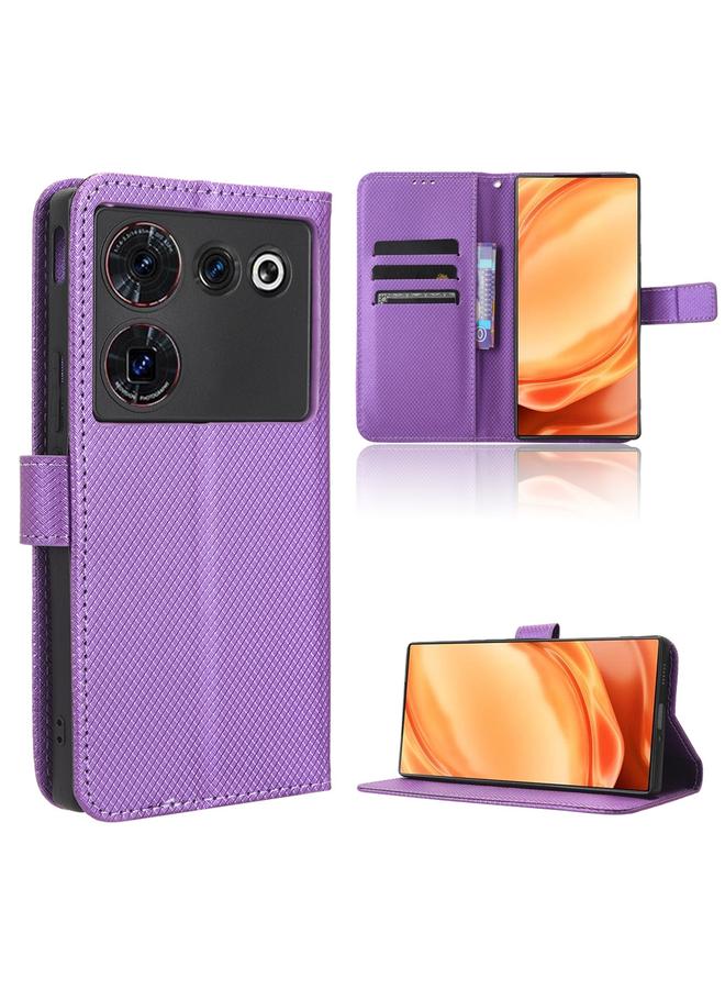 Case For ZTE Nubia Z50 Ultra Diamond Texture Leather Phone Case