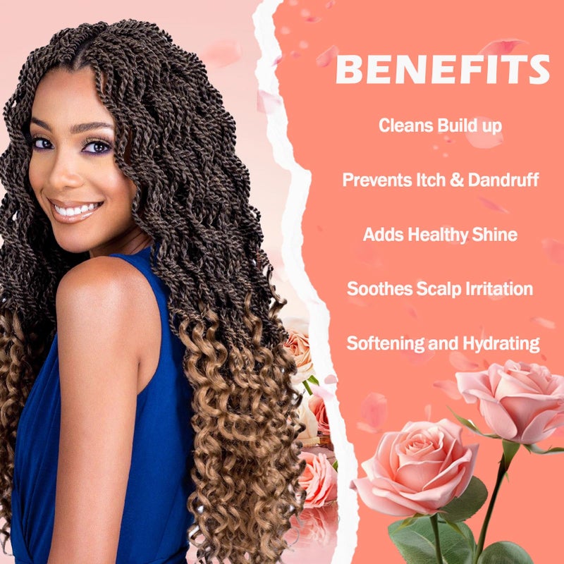 Goiple 6.8 fl oz Braid Spray Rose Mint for Dreads, Dreadlocks, Locks Spray Rose Water for Itchy Scalp, Shine & Lightweight for Dull Hair Twists, Cornrows, Box Braids Moisturizer - Image 3