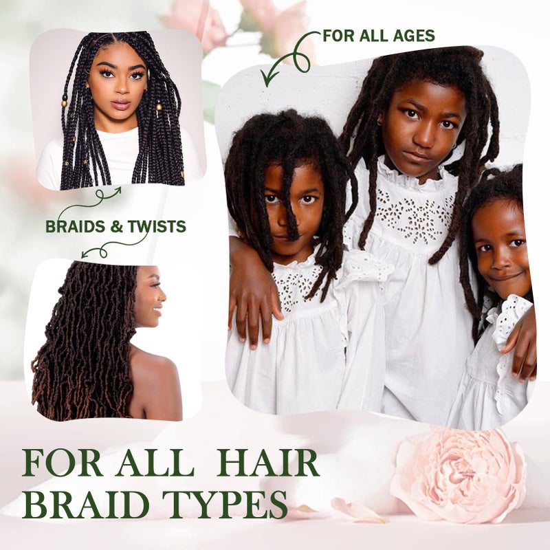 Goiple 6.8 fl oz Braid Spray Rose Mint for Dreads, Dreadlocks, Locks Spray Rose Water for Itchy Scalp, Shine & Lightweight for Dull Hair Twists, Cornrows, Box Braids Moisturizer - Image 4