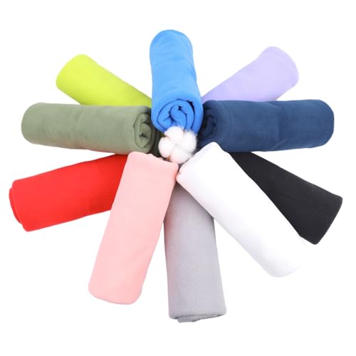UBCGOTT Knitted Polar Fleece Fabric, 10 x 10 inches, 12 Colors, Anti-Pill Plush Polyester for DIY Sewing Crafts - Image 3