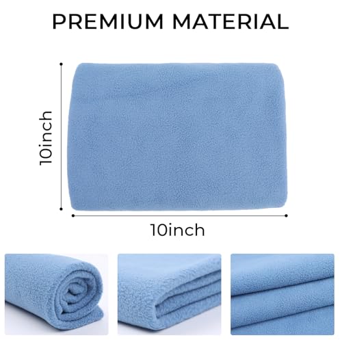 UBCGOTT Knitted Polar Fleece Fabric, 10 x 10 inches, 12 Colors, Anti-Pill Plush Polyester for DIY Sewing Crafts - Image 5
