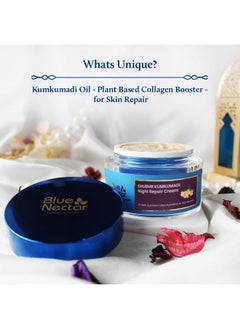 Blue Nectar Ayurvedic Anti Aging Night Cream For Men To Reduce Fine Lines And Wrinkles Skin Repair Plant Based Nourishment Best Men Face Moistur  - Image 2