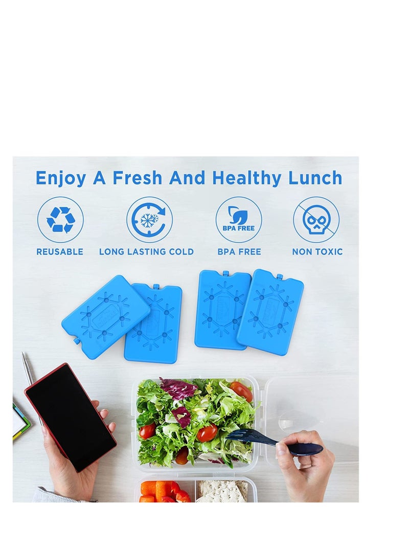 DMG TECH DMG Ice Packs for Lunch Box, Reusable Ultra-Thin Freezer Packs, Slim & Long-Lasting Ice Pack, for Picnic, Camping, Fishing and More, Keep Beverages Foods Cold & Fresh (4 Pack)  - Image 5