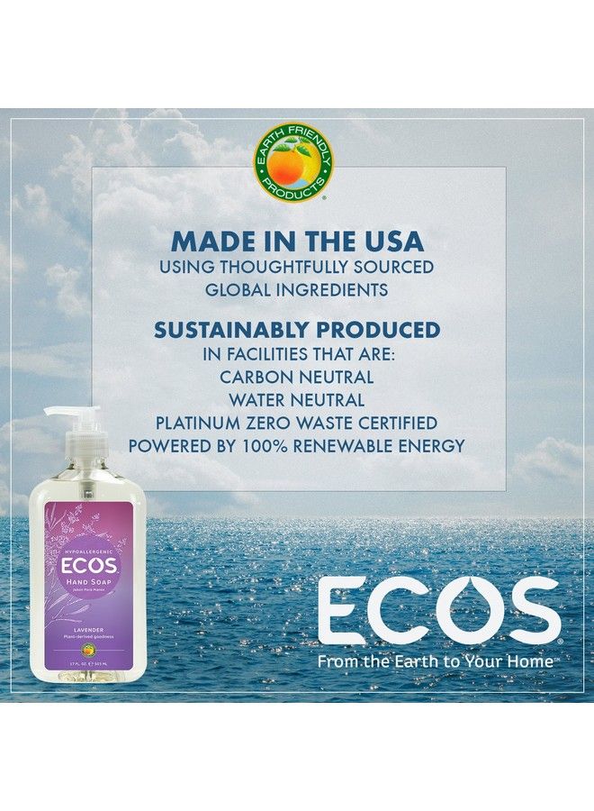 ECOS Earth Friendly Products Hand Soap Lavender 17 Ounce Bottle - Image 5