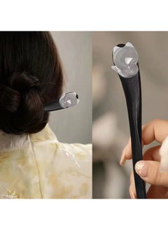 Generic Elegant Sandalwood Hairpin Modern Simplistic Design 3# small white fox hairpin 