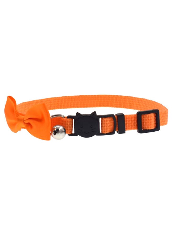 NIBEMINENT Pet Bow Tie Safety Collar Belt Orange/Black