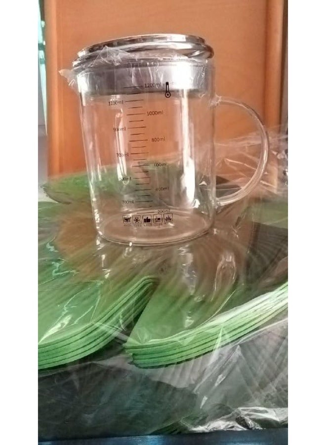 Oil and Grease Filter Pot - Heat-Resistant Glass with Strainer and Lid - Image 2