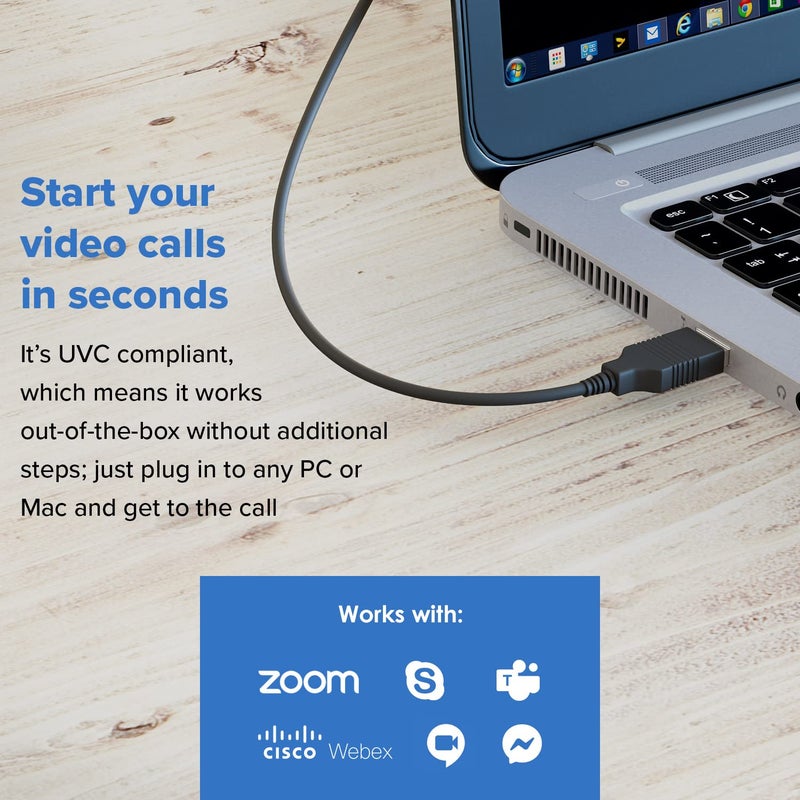 Creative Live! Cam Sync V3 2K QHD USB Webcam with 4X Digital Zoom (4 Zoom Modes from Wide Angle to Narrow Portrait View), Privacy Lens, 2 Mics, for PC and Macâ€¦ - Image 4