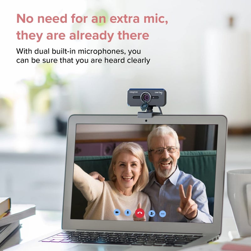 Creative Live! Cam Sync V3 2K QHD USB Webcam with 4X Digital Zoom (4 Zoom Modes from Wide Angle to Narrow Portrait View), Privacy Lens, 2 Mics, for PC and Macâ€¦ - Image 5