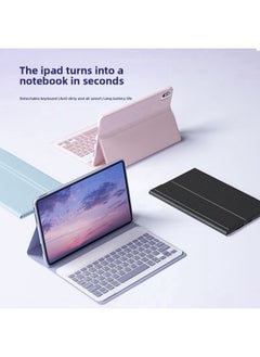 Generic Suitable For IPadAir6 Tablet Protective Cover 2024pro13 With Pen Slot Magnetic Bluetooth Keyboard Silicone Tablet Shell-Color:Protective Case + Round Key Touch Keyboard + Dual-mode Mouse Yellow-Applicable Model:2022iPad 10 Generation-10.9  - Image 2