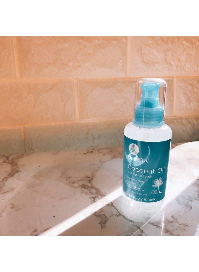 L LUSETA زيت شعر لوسيتا سيروم إصلاح الشعر زيت جوز الهند وزيت الأرجان وزيت المارولا خالي من الكبريتات وخالي من البارابين (زيت جوز الهند) - Image 3