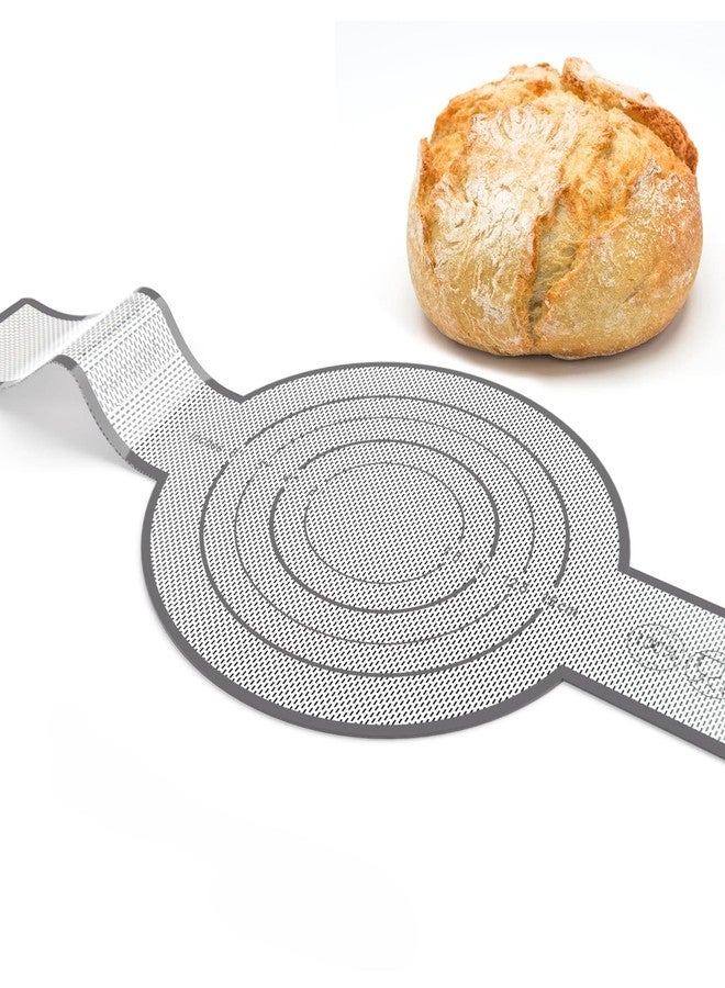 UBeesize Thickened Silicone Bread Sling, Reusable Sourdough Bread Baking Mat For Dutch Oven 2-8 Qrt, Non-Stick, Easy To Clean, With Extra Long Handles Bread Baking Sheet Liner, Grey - Image 1
