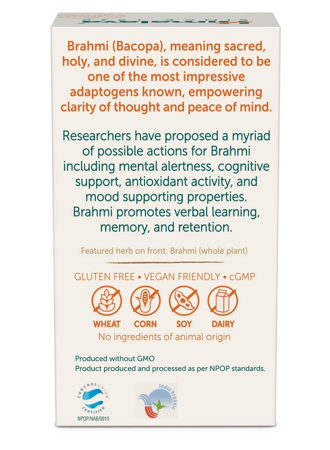 Himalaya Organic Bacopa (Brahmi) I For Mental Alertness I Improves Memory Score by 30%* I Supports Positive Mood I 100% Natural I 30 Veg Caplets - Image 3