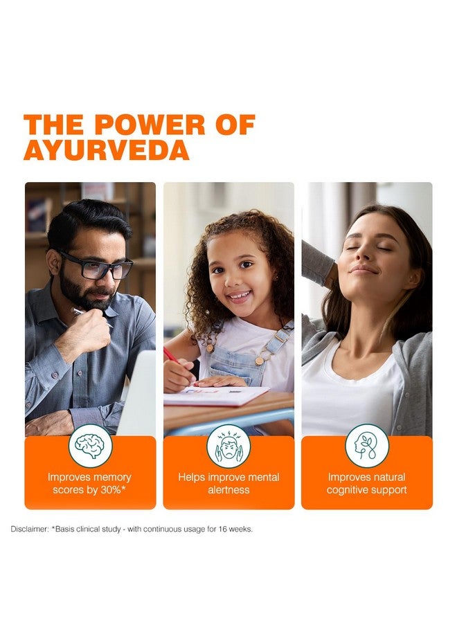 Himalaya Organic Bacopa (Brahmi) I For Mental Alertness I Improves Memory Score by 30%* I Supports Positive Mood I 100% Natural I 30 Veg Caplets - Image 5