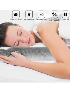 RATSAW Long Hot Water Bottle with Soft Cover Hand Warmer Rubber Hot Water Bottle Classic Hot Water Bag for Neck Shoulders Knee Feet Warmer Hot Water Pouch Water Filled Heating Bottle Hot Water Bag  - Image 2