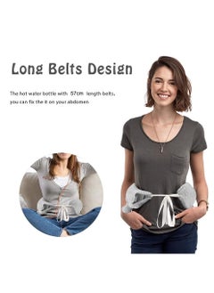 RATSAW Long Hot Water Bottle with Soft Cover Hand Warmer Rubber Hot Water Bottle Classic Hot Water Bag for Neck Shoulders Knee Feet Warmer Hot Water Pouch Water Filled Heating Bottle Hot Water Bag  - Image 4