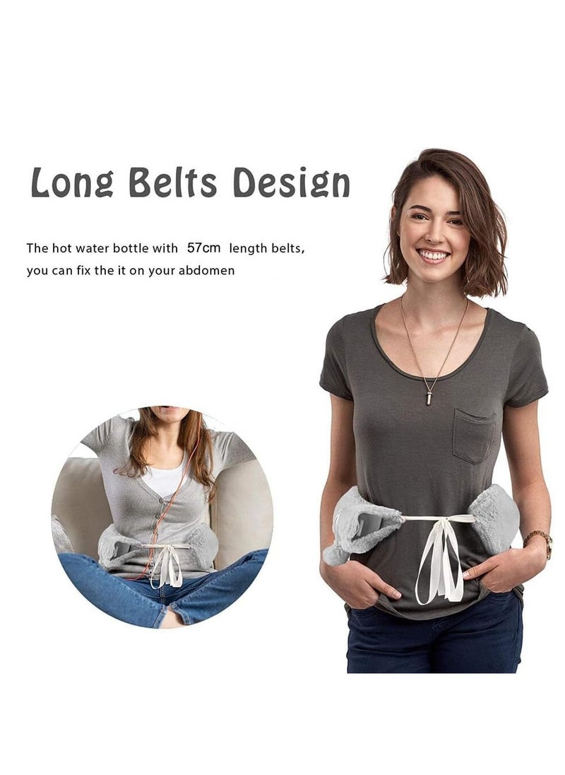 RATSAW Long Hot Water Bottle with Soft Cover Hand Warmer Rubber Hot Water Bottle Classic Hot Water Bag for Neck Shoulders Knee Feet Warmer Hot Water Pouch Water Filled Heating Bottle Hot Water Bag  - Image 4