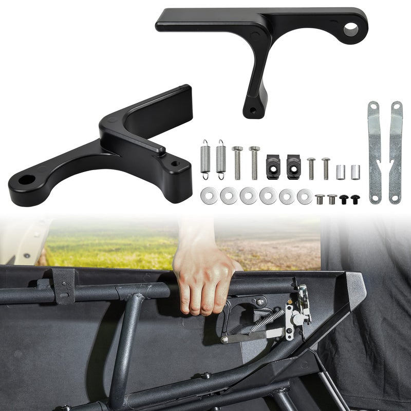 SAUTVS Aluminum Door Handles for CanAm X3 Max Black Powder Coating Door Latches for CanAm Maverick X3 X DS RS Turbo R Max 24 Door 20162025 Models Accessories 2PCS