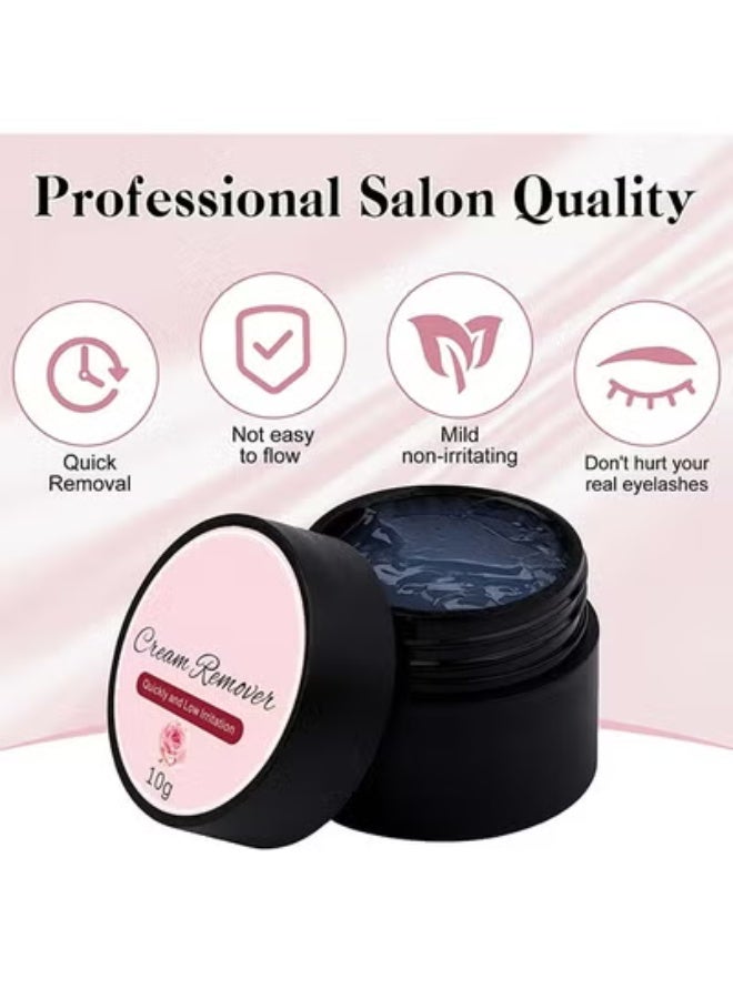 فادلاش مزيل وصلات الرموش 10 جرام مزيل وصلات الرموش يذوب بقوة لوصلات الرموش مزيل غراء الرموش تهيج منخفض للبشرة الحساسة (وردي) - Image 3