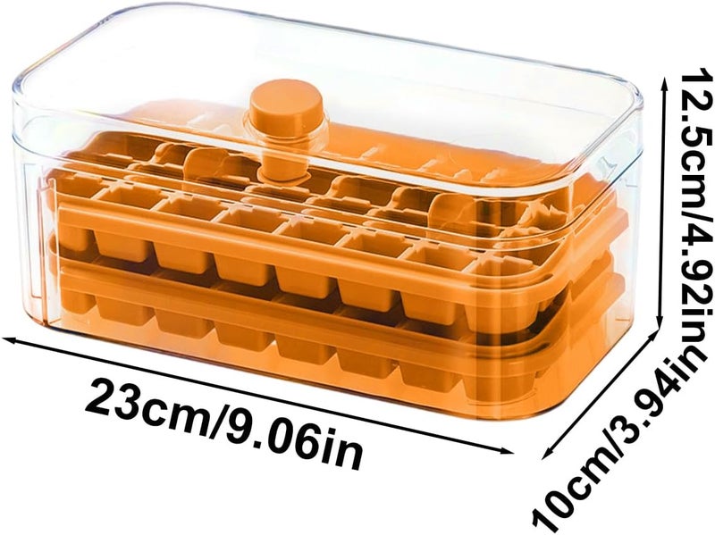 2-Layer Press Ice Block Maker with 64 Grids - Kitchen Freezer Tray for Cocktails and Beverages - Image 5