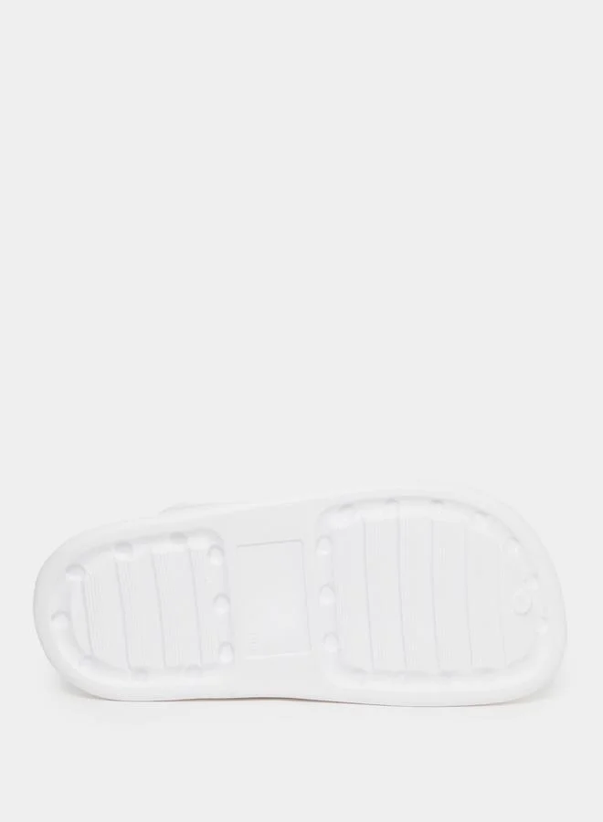 Take Two Take Two Vamp Perforated Solid Heel Strap Clogs