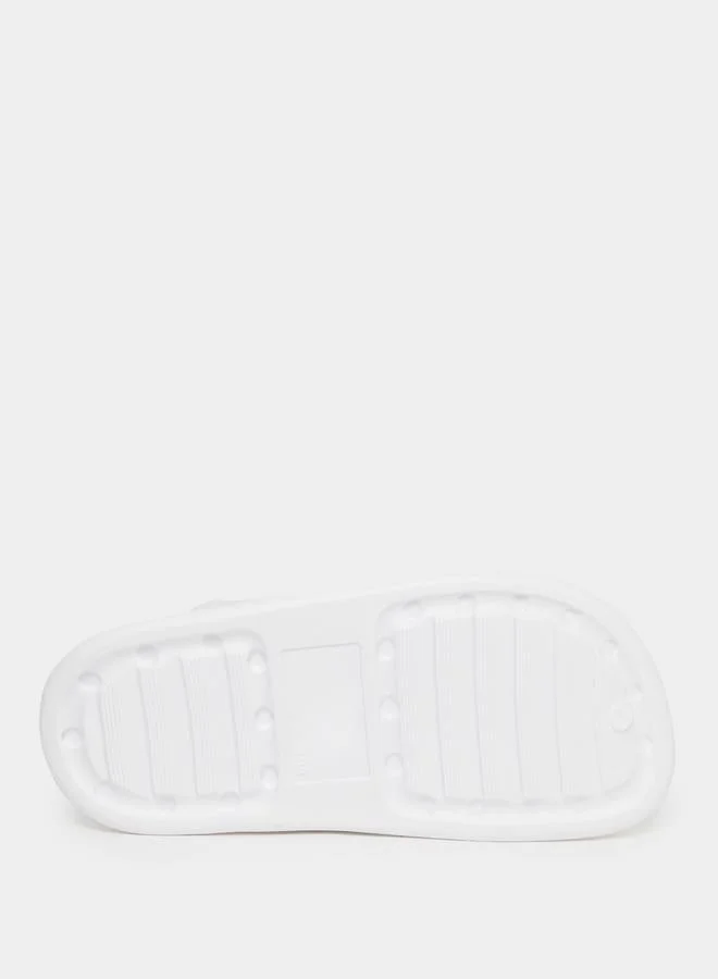 Take Two Vamp Perforated Solid Heel Strap Clogs