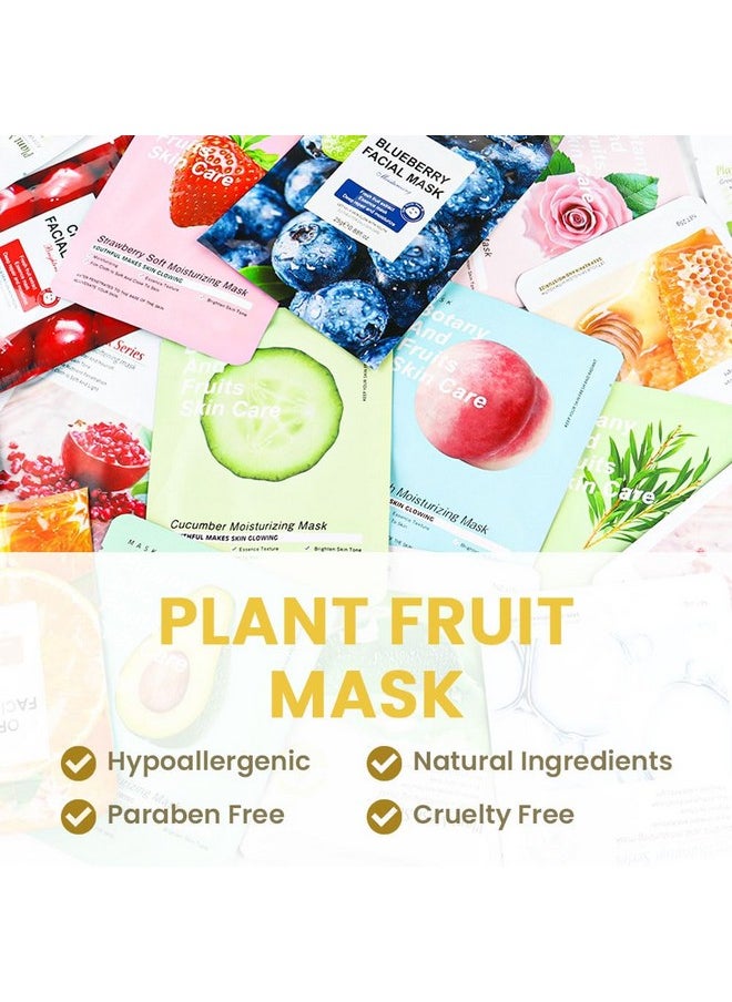 AMY'S DIARY - 6 Pcs Real Nature Hydrating Face Mask Hyaluronic Acid Vitamin C And E Chamomile Korean Beauty Essence Facial Paper Sheet Mask For Skin Care Moisturizing (Honey) - Image 1