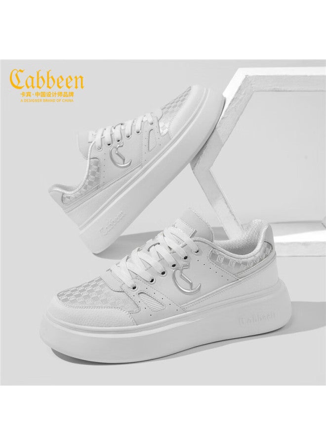 Cabbeen Spring New Casual Sneakers Trendy Luxury Niche Men's Shoes Sports Shoes Off-white/light Gray Size 44