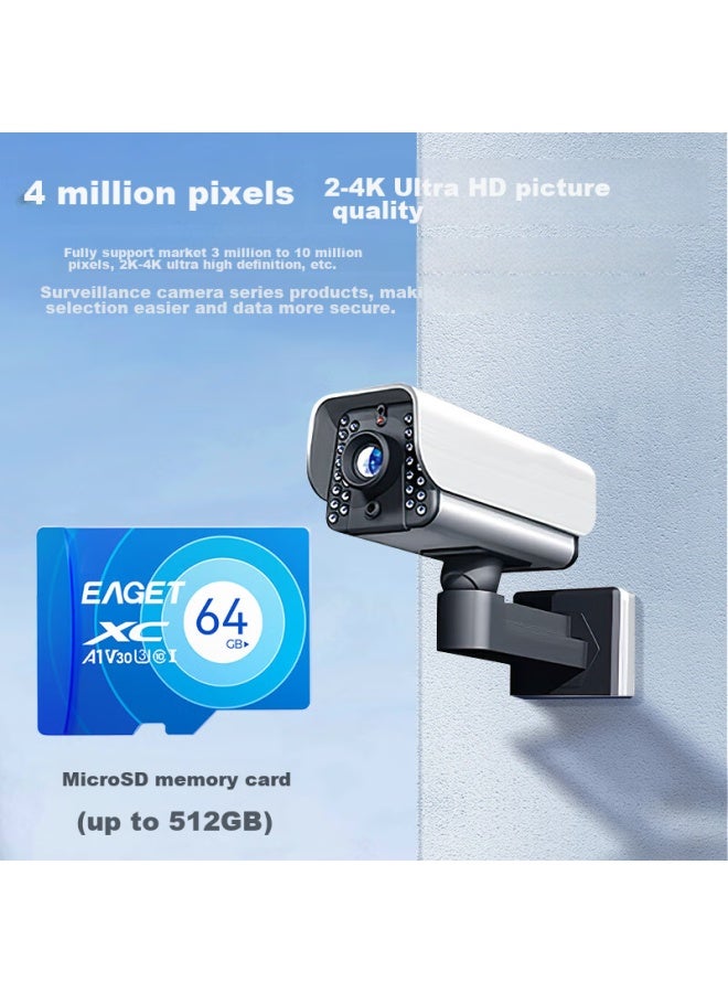 Eaget 64gb Tf Memory Card C10 Business Blue, Compatible With Huawei Xiaoyi, Yingshi, Pulin, And Dash Cam, High-speed Memory Card - Image 3
