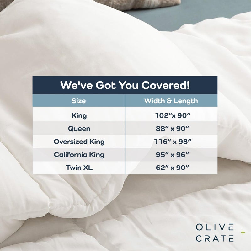 Olive + Crate Tencel Eucalyptus Cooling Duvet Cover Set - Hypoallergenic, Lyocell Tencel Duvet Cover - Soft, Temperature Regulating with Hidden Button Closure & Corner Ties - King Size [Barely Pink] - Image 5