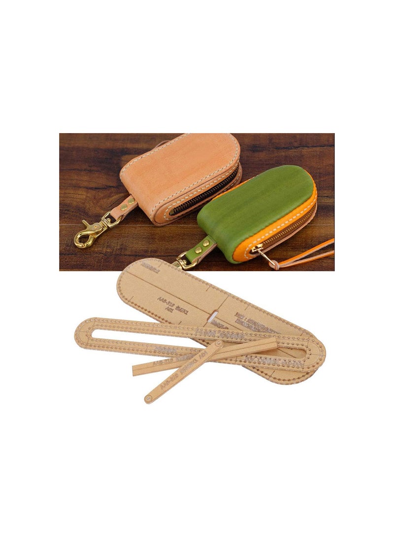 GGOOT Acrylic, Short Wallet Making Template, are Durable, Acrylic Board Template, for Handmade Leather Key Case  - Image 3
