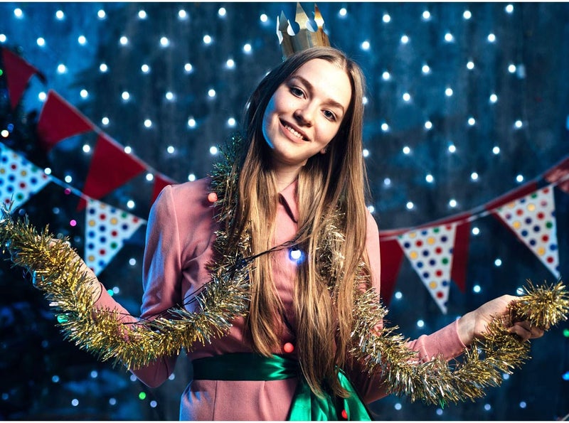 Shappy 90 ft 6 Rolls Christmas Tinsel Garland for Tree Decor Glitter Metallic Twist Hanging Garland Colorful for Wedding Birthday Party Home Indoor Outdoor - Image 5
