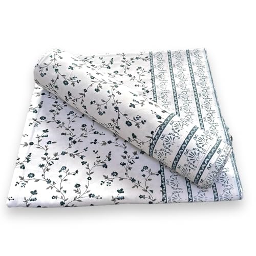 PWI Single Bed Finest Cotton Crafted Soft Printed Bedsheet Without Pillow Cover(60x90 inches)-1 Piece (Green), 180 TC - Image 1