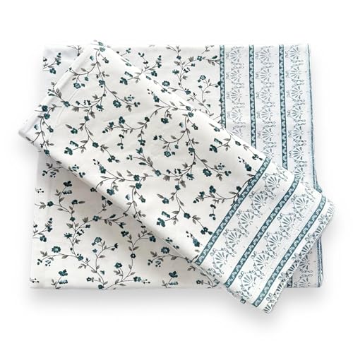 PWI Single Bed Finest Cotton Crafted Soft Printed Bedsheet Without Pillow Cover(60x90 inches)-1 Piece (Green), 180 TC - Image 2
