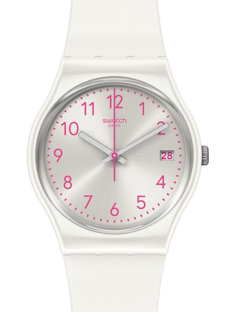 Swatch Unisex Pearlazing Quartz Movement Water Resistant Wrist Watch - 34 Mm - Image 1